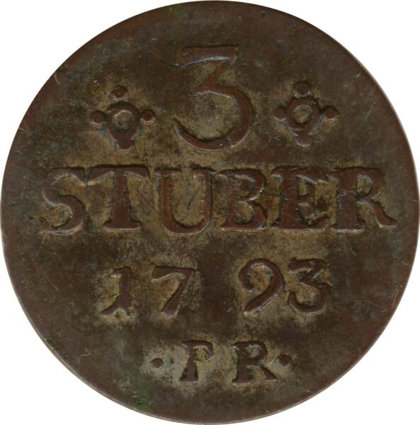 J&uuml;lich-Berg 3 St&uuml;ber 1793 PR Karl Theodor Silber*