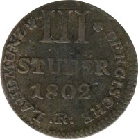 J&uuml;lich-Berg 3 St&uuml;ber 1802 R Maximilian IV...
