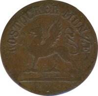 Rostock 3 Pfennig 1843 BS Stadtwappen*