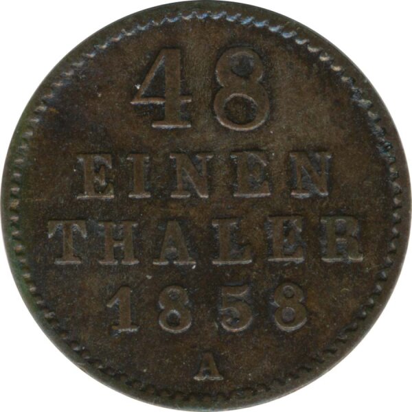 Mecklenburg-Schwerin 1/48 Taler 1858 A Friedrich Franz II Silber*