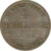 Mecklenburg-Strelitz 4 Schilling 1846 Georg Silber*