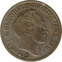 Mecklenburg-Strelitz 4 Schilling 1846 Georg Silber*