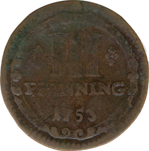 M&uuml;nster 3 Pfennig 1753 Kupfer*
