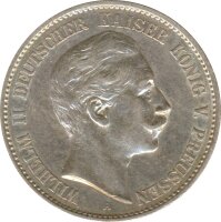 Preussen 2 Mark 1893 A Wilhelm II Silber*