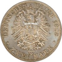 Preussen 2 Mark 1888 A Friedrich III Silber*