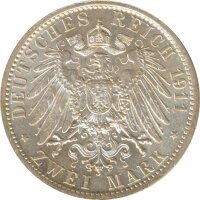 Preussen 2 Mark 1911 A Wilhelm II Silber*