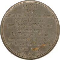 Medaille 1815 800 Jahre Grundsteinlegung des Stra&szlig;burger M&uuml;nsters*