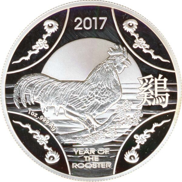 Australien 2017 Jahr des Hahnes PP 1 Oz Silber*