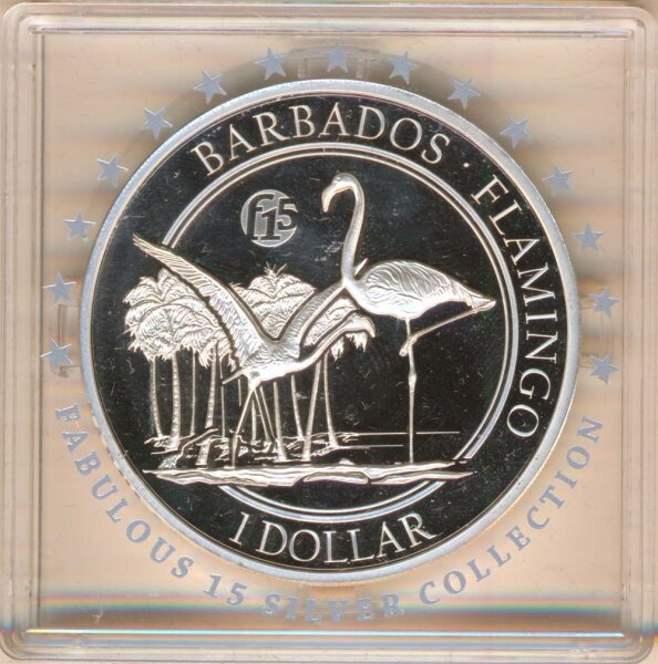 Barbados 2017 - Flamingo Fab15 - 1 Oz Silber*