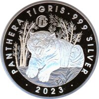 Laos 500 Kip 2023 PP Tiger Fab15 Silber*