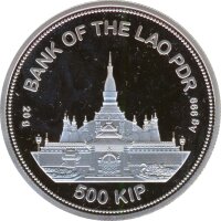 Laos 500 Kip 2023 PP Tiger Fab15 Silber*