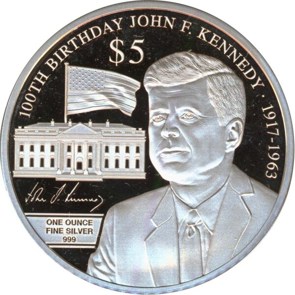 Samoa 1 Dollar 2017 PP 100. Geburtstag von John F. Kennedy 1 Oz Silber*