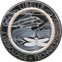 Medaille Biologie und Technik - Hubschrauber Libelle Silber