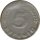 BDL 5 Pfennig 1949 Eichenzweig J.377 Fehlpr&auml;gung ohne Plattierung*