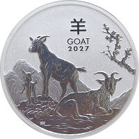 Australien Lunar 3 - 2027 Jahr des Ziege 0,5 Oz Silber