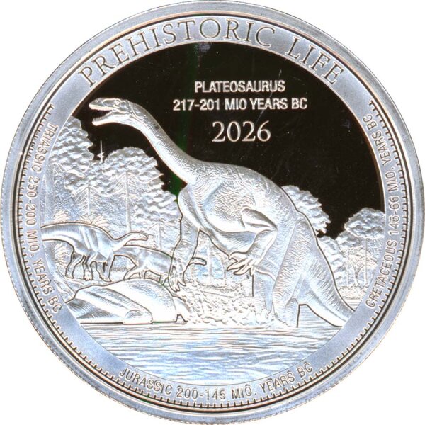 Kongo 2026 - Plateosaurus 1 Oz Silber