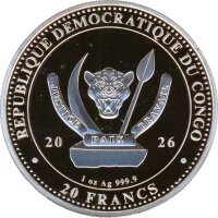 Kongo 2026 - Plateosaurus 1 Oz Silber