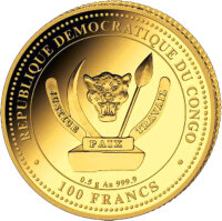 Kongo 2026 - Plateosaurus 0,5 Gramm Gold
