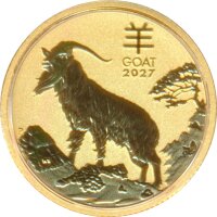 Australien Lunar 3 - 2027 15 A$ Jahr der Ziege Gold