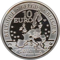 Belgien 10 Euro 2010 PP 100 Jahre Museum für Zentralafrika Silber Farbe im Etui*