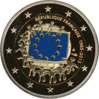 Frankreich 2 Euro 2015 - Europaflagge PP Farbe im Etui*