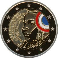 Frankreich 2 Euro 2015 - Föderationsfest PP Farbe im...