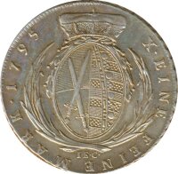 Sachsen Konventionstaler 1795 IEC Friedrich August III als Kurfürst Silber*