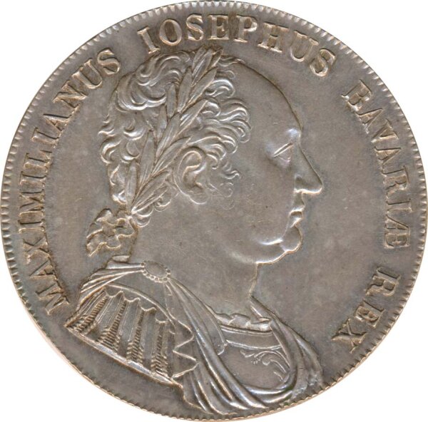 Bayern Konventionstaler 1818 Bayerische Verfassung Silber*