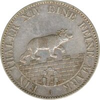 Anhalt-Bernburg Ausbeutetaler 1855 A Alexander Carl Silber*