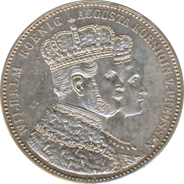 Preussen Krönungstaler 1861 Wilhelm I Silber*