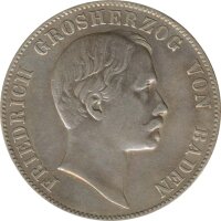 Baden 1 Taler 1864 Friedrich Silber*