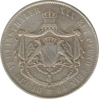 Baden 1 Taler 1864 Friedrich Silber*