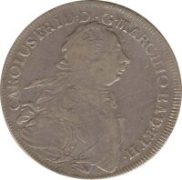 Baden 1 Taler 1765 SW Karl Friedrich Silber*