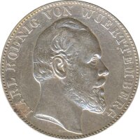 Württemberg Siegestaler 1871 Karl Silber*