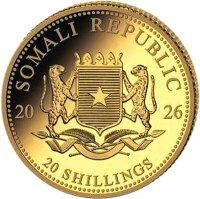 Somalia Republik 2026 - Leopard 0,5 Gramm Gold