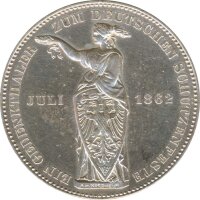 Freie Stadt Frankfurt 1 Taler 1862 Deutsches Schützenfest Silber*