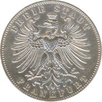 Freie Stadt Frankfurt 1 Taler 1862 Deutsches Schützenfest Silber*
