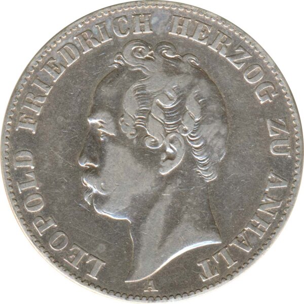 Anhalt 1 Taler 1858 Leopold Friedrich Silber*