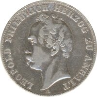 Anhalt 1 Taler 1858 Leopold Friedrich Silber*