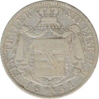 Sachsen 1 Taler 1851 F Friedrich August II. Silber*