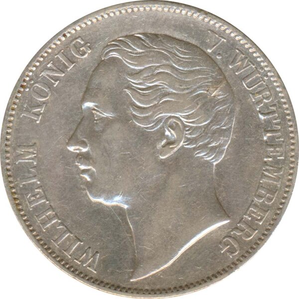 Württemberg 1 Taler 1859 Wilhelm I Silber*