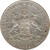 Württemberg 1 Taler 1859 Wilhelm I Silber*