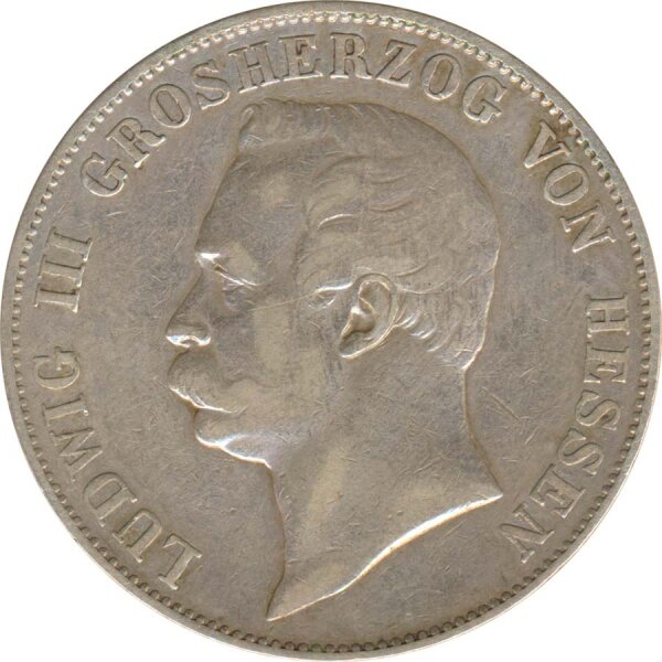 Hessen 1 Taler 1858 Ludwig III Silber*