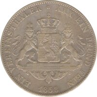 Hessen 1 Taler 1858 Ludwig III Silber*