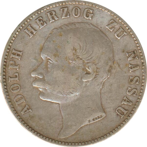 Nassau 1 Taler 1863 Adolph Silber*