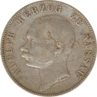 Nassau 1 Taler 1863 Adolph Silber*