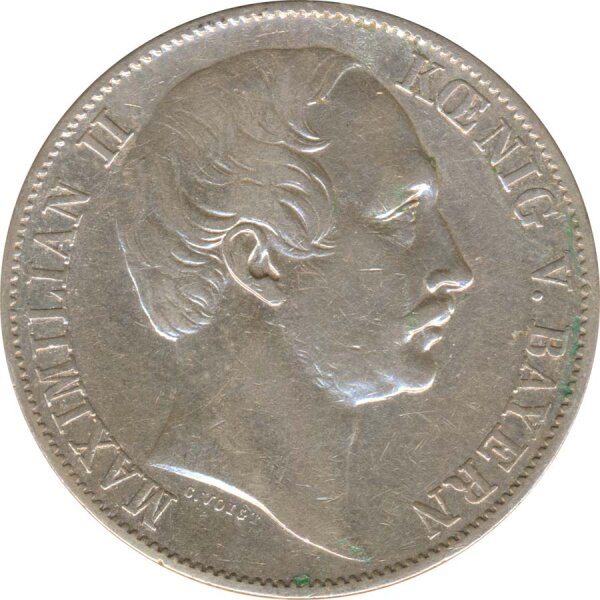 Bayern 1 Taler 1857 Maximillian II Silber*