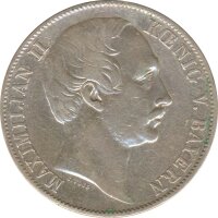 Bayern 1 Taler 1857 Maximillian II Silber*
