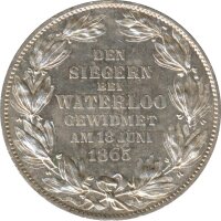 Hannover 1 Taler 1865 50 Jahre Schlacht von Waterloo Silber*