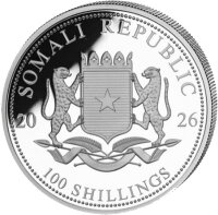 Somalia Republik 2026 - Leopard 1 Oz Silber